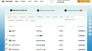Harvest Finance screenshot
