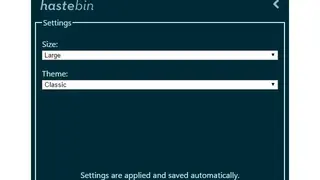 Hastebin screenshot