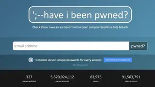Have I been pwned? screenshot