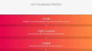 HC3 Virtualization Platform screenshot