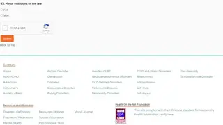 HealthyPlace Online Stress Test screenshot
