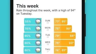 Hello Weather screenshot