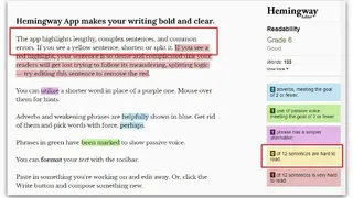 Hemingway screenshot