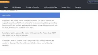 Here Places API screenshot