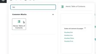 Heroic Table of Contents screenshot