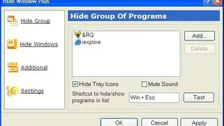 Hide Window Plus screenshot