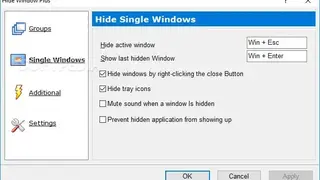 Hide Window Plus screenshot
