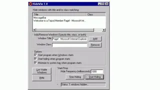 HideWin screenshot