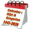 Hijri And Gregorian Calendar 1441