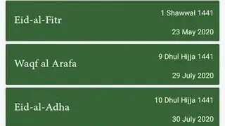 Hijri calendar (Islamic Date) screenshot