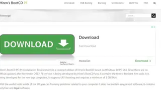 Hiren’s BootCD PE screenshot