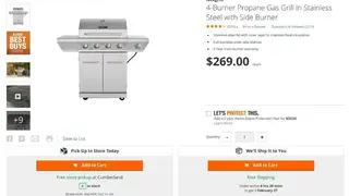 Home Depot screenshot