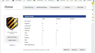 HomeGuard Activity Monitor screenshot