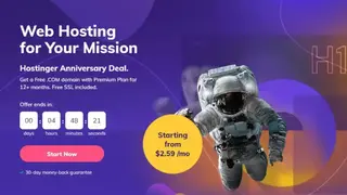 Hostinger web hosting screenshot