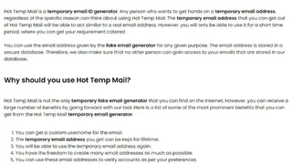HotTempMail screenshot