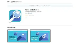 Hover for Safari screenshot