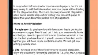 How to Avoid Plagiarism screenshot