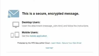 HPE SecureMail screenshot