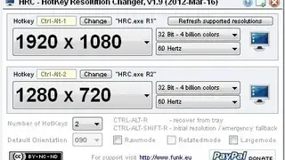 HRC – Hotkey Resolution Changer screenshot