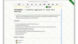 HTML 5 WYSIWYG Editor screenshot