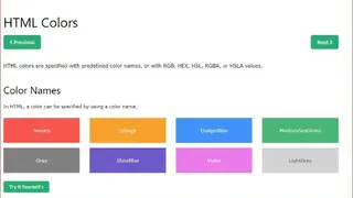 HTML COLORS screenshot