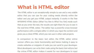 HTML Editor screenshot