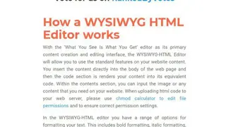 HTML Editor screenshot