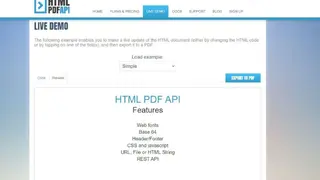 HTML PDF API screenshot