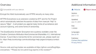 HTTPS Everywhere screenshot