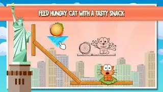 Hungry cat: physics puzzle game screenshot