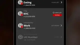 Hushed screenshot