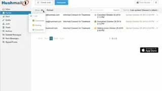 Hushmail screenshot