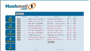 Hushmail screenshot