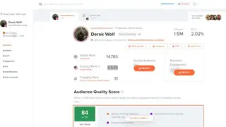 HypeAuditor screenshot