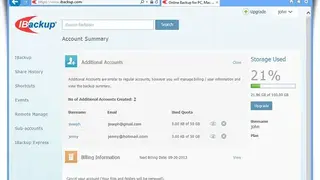 iBackup screenshot