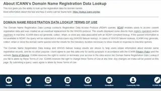 ICANN WHOIS screenshot