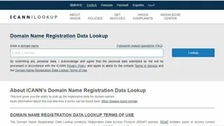 ICANN WHOIS screenshot