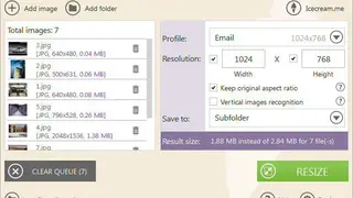Icecream Image Resizer screenshot