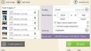 Icecream Image Resizer screenshot