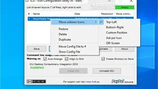 ICU – Icon Configuration Utility screenshot