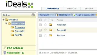 iDeals Virtual Data Room screenshot