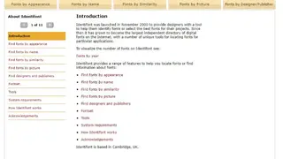 Identifont screenshot
