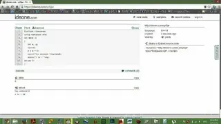 Ideone screenshot