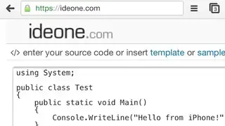 Ideone screenshot