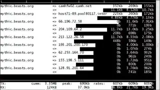 Iftop screenshot