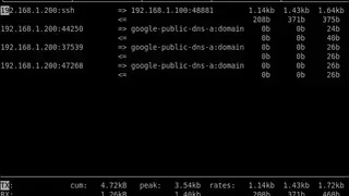 Iftop screenshot