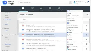 iManage screenshot