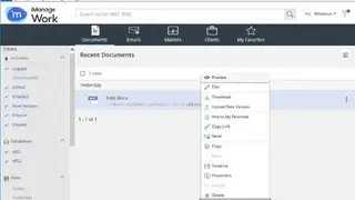 iManage screenshot