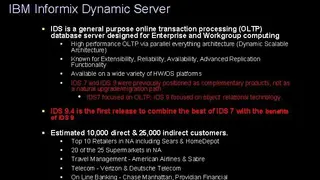 Informix Dynamic Servers screenshot