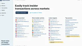 Insider Stock Screener screenshot